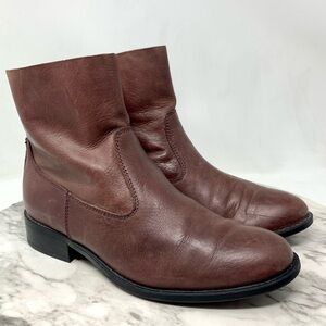 Adam Tucker By Me Too Logan Leather Ankle Boots 5.5 Rustic Minimalist Classic